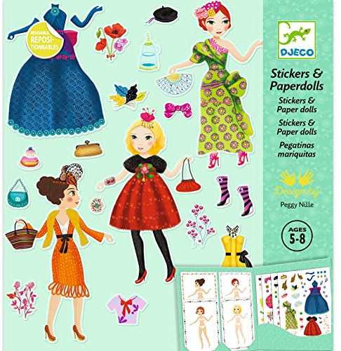 Djeco - Paper Dolls und Sticker Massive Fashion Papierpuppen
