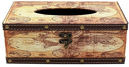Kosmetiktuch-Box, Vintage-Stil, rechteckig