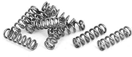 1mmx6mmx20mm 304 Stainless Steel Compression Springs Silver Tone 10pcs