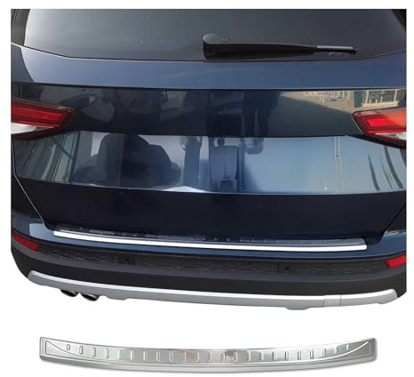 OMAC Ladekantenschutz Stoßstangenschutz kompatibel mit Seat Ateca 2016-2025 Edelstahl Silber