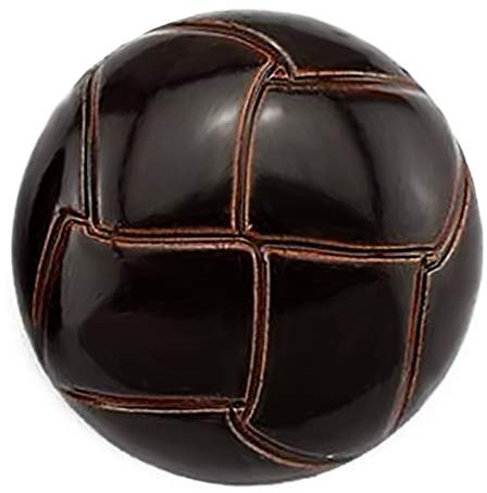 Anjing 20 Pezzi di plastica Bottoni tondi, in Finta Pelle, Motivo per Vestito Abito Cappotto abbellire ，Coffee, 20 mm