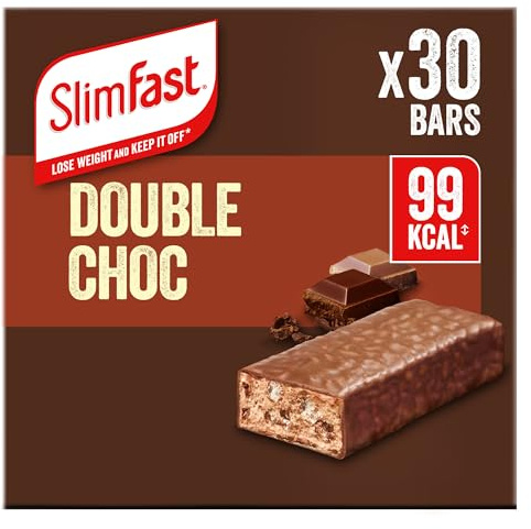 SlimFast • Snack Bar • Double Chocolate Flavour • 99 Kcal • 30 x 25g Bars