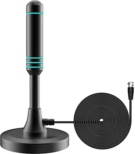 VUELVE TV Antenna for Smart TV Indoor Digital Indoor Antennas with Strong Magnetic Base, Long Range Reception for Local Channels 4K 1080P,10ft Coax Cables