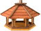MAZUR International wetterfest aus Holz, vogelfutterhaus, Futterhaus, Futterstation für Wildvögel, Vogelfutterhaus zum Stellen für den Garten, Balkon KL4-NP Braun