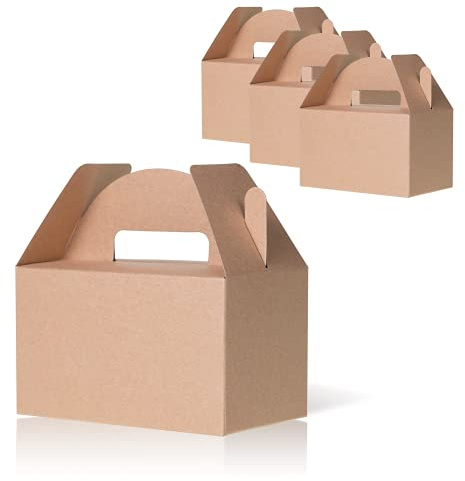 MATICAN Lot de 24 boîtes à friandises en papier kraft marron, 15,2 x 8,9 x 8,9 cm
