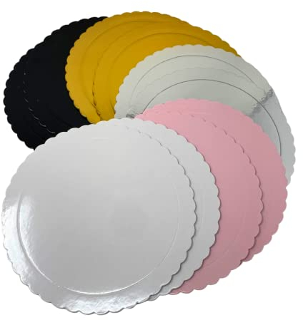 Decoraciondulce Pack de 10 Bases para Tartas Extrafuertes (Multicolor)