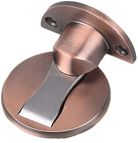 Türstopper Keil,Gummi Türkeile, Türstopper Tür Schlafzimmertür unsichtbar ohne Stanzen, die Badezimmertür berührt die obere Tür stark magnetisch (Farbe: Schwarz) (Color : Red Bronze)