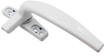 Window Handles Aluminum Alloy Window Handle With Lock Inner Flat Open Inner Open Curtain Timber Casement Window Sliding Door Handles Hardware Window Handles For Upvc Windows (Color : White, Size : L