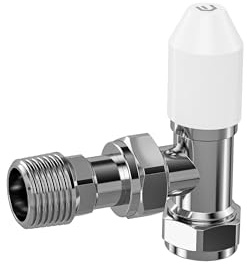MYSON Matchmate Radiator Valve 15mm Lockshield Angled Chrome