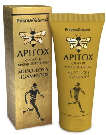 Prisma Natural - APITOX - Crema de masaje deportivo para músculos y ligamentos con APITOXINA LIKE - Crema natural de abeja que recupera tus músculos en un bzzz - efecto inmediato Formato 60 ml