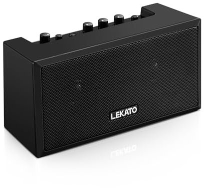 LEKATO Mini amplificatore per chitarra elettrica amplificatore per chitarra elettrica con effetti Clean Overdrive 5 W Mini amplificatore per basso Bluetooth amplificatore per basso per pratica