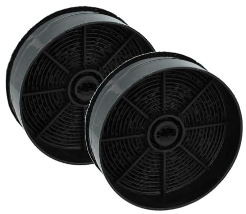 vhbw 2x Filtres à charbon actif compatible avec Airlux HGD550, HGD550SI, HGD55SI, HGF524, HGF524M, HGF525M, HDG55BK, HGD55 hotte aspirante - 12,4 cm