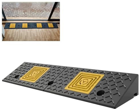 SFNIOKFG Bordsteinrampen für Autos, Bordsteinrampen, Rollstuhlrampe für Stufen, robuste Schwellenrampen aus Gummi für Türen, Garagen, Gehwege, Fahrräder, Motorräder, LKWs, Roller, 1 Packung