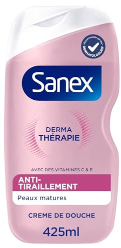 SANEX - Derma Therapy - Crema doccia antistrappo - Per pelli mature e secche - complesso di aminoacidi - 425 ml
