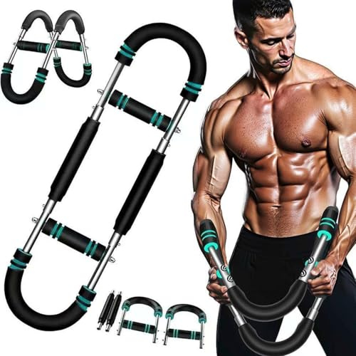 Twister Arm Trainer - Allenatore per Polsi e Avambracci a Forma di U Regolabile, Attrezzo per Petto a Casa per Bicipiti, Tricipiti, Schiena, Rinforzo Avambracci con 3 Livelli di Resistenza