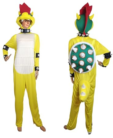 MJPARTY Adult Super Plumber Bros Tortoise Costume Evil Dragon Turtle Fancy Dress Mens Halloween Carnival Costumes (XL)