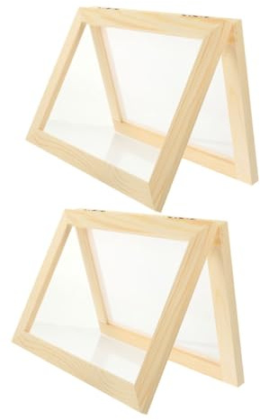 DIYEAH 2stücke Holz-papierherstellungsrahmen DIY Bastelprojekte Handgemachtes Papier Kinderkunst Robustes Kiefernholz Einfache Handhabung Für Anfänger Und Profis