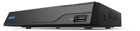 Reolink NVS4 - Grabadora de Video de Almacenamiento de Red PoE de 4 Canales de 16 MP y 6 TB