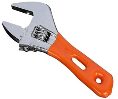 Chiave regolabile, apertura grande, manico corto, mini chiave inglese, chiave rivestita in gomma, utensili for tubature idrauliche e bagno(200mm)