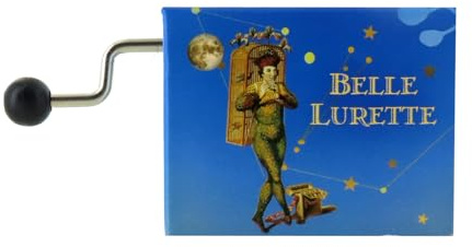 Lutèce Créations Boîte à Musique/boîte Musicale à manivelle avec mécanisme Musical de 18 Notes dans Une boîte en Carton illustré et ajouré - La flûte enchantée (W. A. Mozart)