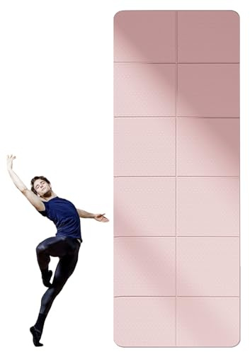 yybng Zusammenklappbare Yogamatte, faltbare Fitnessmatte - Leichte Matte für Reisen,Barfuß-Übungsunterlage für Yoga, Pilates und Bodenübungen, 72 x 24 x 0,1 Zoll