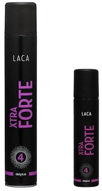 LACA Xtra Forte Pack de Viaje y Hogar, Laca Fijación Fuerte Nivel 4, 75 ml + 400 ml, 2 Unidades