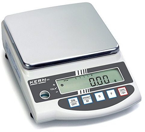Präzisionswaage [Kern EW 2200-2NM] Der Klassiker mit dem robusten Stimmgabel-Messsystem, Wägebereich [Max]: 2200 g, Ablesbarkeit [d]: 0,01 g, Reproduzierbarkeit: 0,01 g, Linearität: 0,01 g, Wägeplatte: BxT 180x160 mm (Edelstahl)