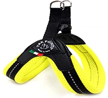TRE PONTI Enkel passform Mesh Fix Neon Hundsele, Storlek 3,5, Gul