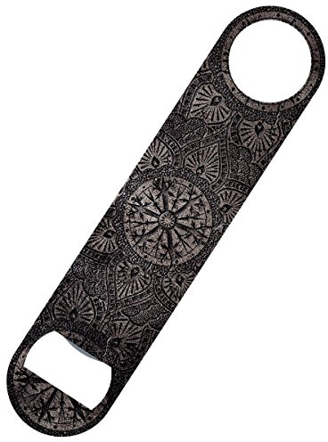 Metallic Mandala Bar Blade Bottle Opener, Speed Opener, 18 x 4cm