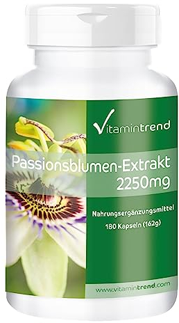 Passionsblume-Extrakt 2250mg Kapseln - 180 Kapseln - vegan | Vitamintrend®