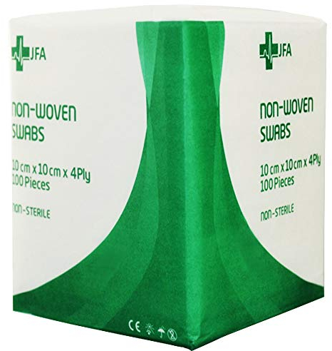 JFA Medical Premium Non-Woven Gauze Swabs 10cm x 10cm - Pack of 100