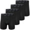 New Balance Men's Nb3017-4 Performance 5 No Fly Boxer Briefs 4 Pack, Black/Black/Black/Black, L UK