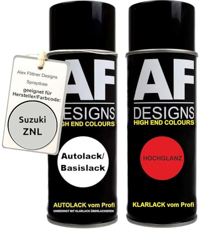 Alex Flittner Designs Spraydose Set für Suzuki ZNL White Perl Basislack | Spraydose Set für Suzuki ZNL White Perl Basislack – Ausführung und Lieferumfang gemäß gewählter Angebotsvariante