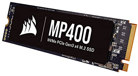Corsair MP400 1TB Gen3 PCIe x4, NVMe M.2 SSD (Sequential Read Speeds of up to 3,4000 MB/s, Write Speeds of up to 3,000 MB/s, High-Density 3D QLC NAND, Up to 1,600TB Written Endurance Speeds) Black