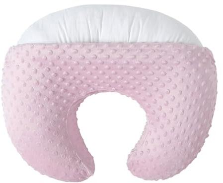 NIVAVA BABY Nursing Pillow and Positioner for Breastfeeding, Ultra Soft Baby Breastfeeding Pillows for More Support for Mom and Baby, with Premium Removable Cover (Blushing Bride)