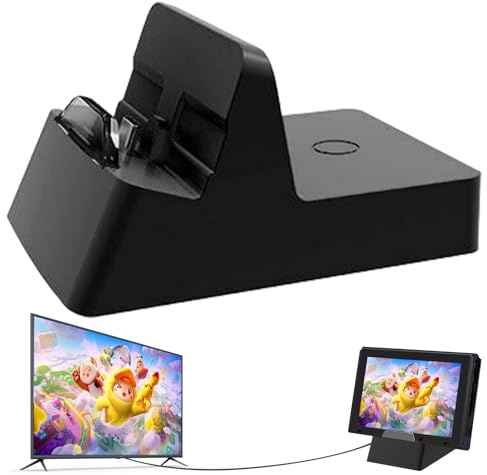 Switch Dock für Nintendo Switch/Switch OLED, 3 in 1 Docking Station mit Type-C/USB/HDMI, Tragbare Ladeständer 4K HDMI TV Dockingstation, PD-Schnellladung, Projektionshalterung für Spielbildschirme