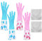 ZBHDEYG 2 Pares De Guantes De Limpieza, 2 Trapos, Guantes Para Quitar El Polvo, Guantes Largos De Limpieza De Cocina, Guantes De Limpieza Impermeables, Guantes De Limpieza Para El Hogar