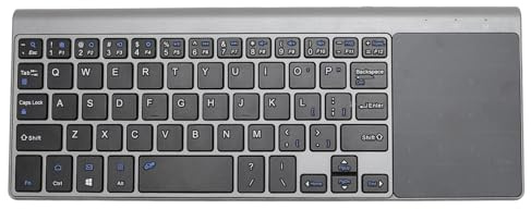 Plyisty Clavier sans Fil Fin et Portable 2,4 G avec pavé Tactile, Compatible iOS, pour Ordinateur Portable, TV, Gris Sidéral