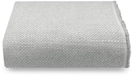 various-Colcha Multiusos para Sofá y Cama,Manta Foulard,Plaid de Práctica de Algodón-Poliéster,Cubresofá Cubrecama 180 x 290 cm,Color Perla