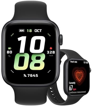 HONOR Watch 5 Smartwatch,Ecran AMOLED 1,85 Pouces,GPS Sports Tracker,Rythme Cardiaque et Moniteur de Sommeil,5ATM Waterproof, Bluetooth Calling,NFC,Batterie 480mAh,Android iOS,Noir
