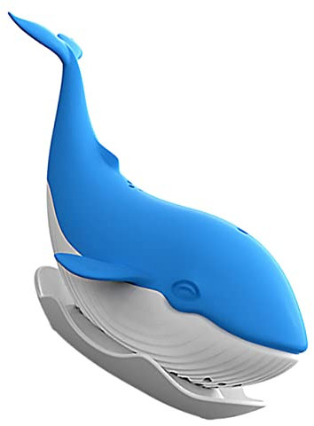 OKUMEYR Whale Silicone Tea Infuser Loose Leaf Tea Filter Strainer Creative Blue for Home and Office