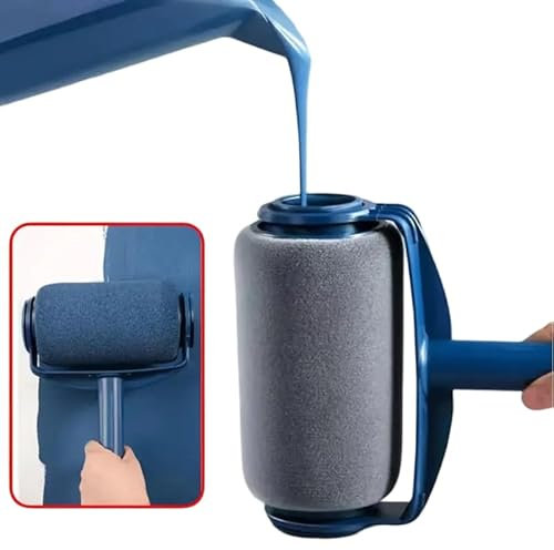 Fillable Paint Roller - Innovative Non-Spill Design for Mess-Free Painting - Fast & Efficient Solution for Walls & Ceilings - Ideal for Smooth Coverage - No Splash - Compatible with Paint Roller Sets
