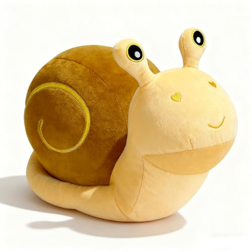 CYGMRFH Schnecke Plüsch Schnecke Plüschtier Gelb Schnecke Weiche Plüsch Puppe Lustiges Schnecke Plüsch Kissen Geburtstagsgeschenk für Kinder Jungen und Mädchen
