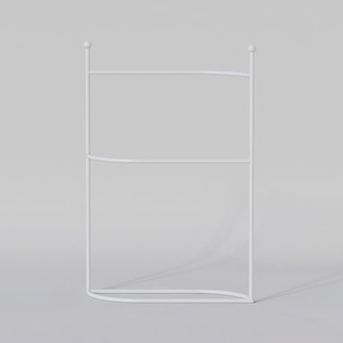 ruyi-1986 Porte Serviettes sur Pied Porte-Serviettes de Salle de Bain, Support de Rangement de Salle de Bain sans poinçon, Porte-Serviettes sur Pied Porte Serviette Salle de Bain(Blanc)