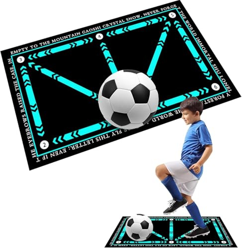 Fußball Trainingsmatte,60x90 cm Fußballmatte,Fussball Matte Ballkontrolle,Fussball Fußball Schritt,Rutschfest Fussballmatte Training,Fußball Schritt Trainingsmatte,Fussballmatte Training Ballkontrolle
