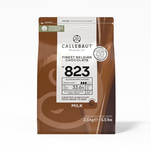 Callebaut 823 Finest Milk Chocolate Couverture Callets 33.6% Cocoa 2.5kg
