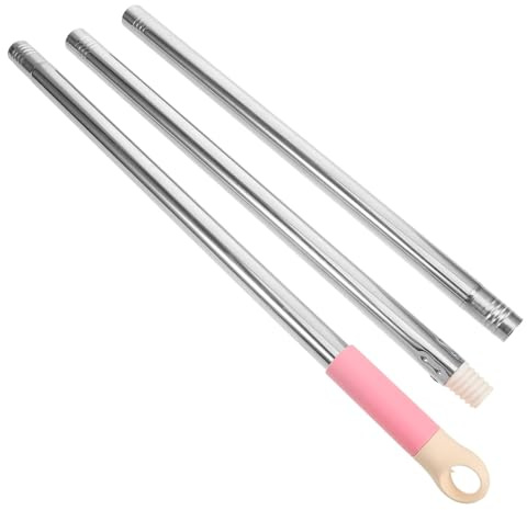 TOGEVAL Varilla Secciones de para Inoxidable de Acero Tres Trapeador Fácil Mango de Repuesto Ajustable Reemplazo para Limpiar 1 Set Color Aleatorio para Fregona Pisos
