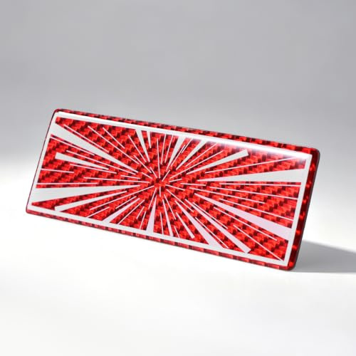 BETTERHUMZ Performance Badge Emblem kompatibel mit Tesla Model 3 Y X S Cybertruck Highland Plaid Außen Heckkofferraum Zubehör Aufkleber (rot)