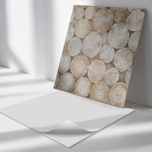 Piastrelle Quadrate 30x30 cm Autoadesivo Vinile Aspetto Moderno Stile Cucina Quadrate Montaggio Rapido Impermeabile Bagno - Grani di legno nella collezione