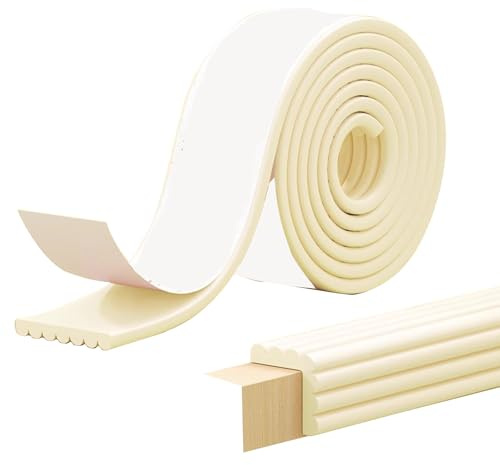 Kantenschutzprofil Kantenschutz Selbstklebend Leisten Selbstklebend Wasserdicht, Extra Breit für Sicherheit im Haus(Beige,500x20x1cm)